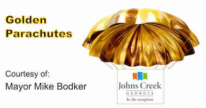 Johns Creek City Manager golden parachute