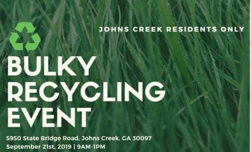 Bulky Recycling Event for Johns Creek