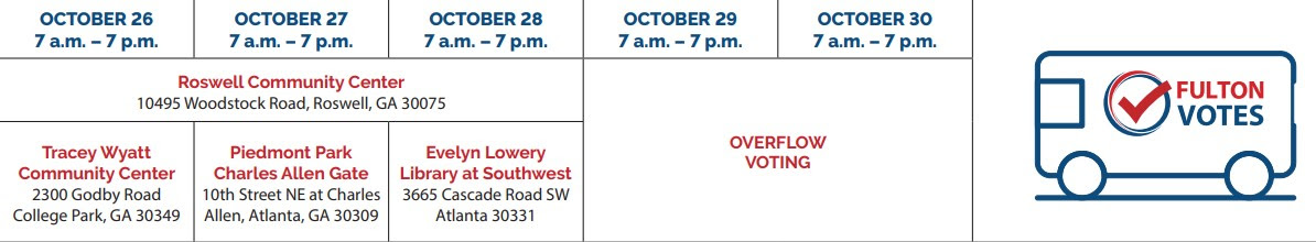 Mobile voting bus Schedule
